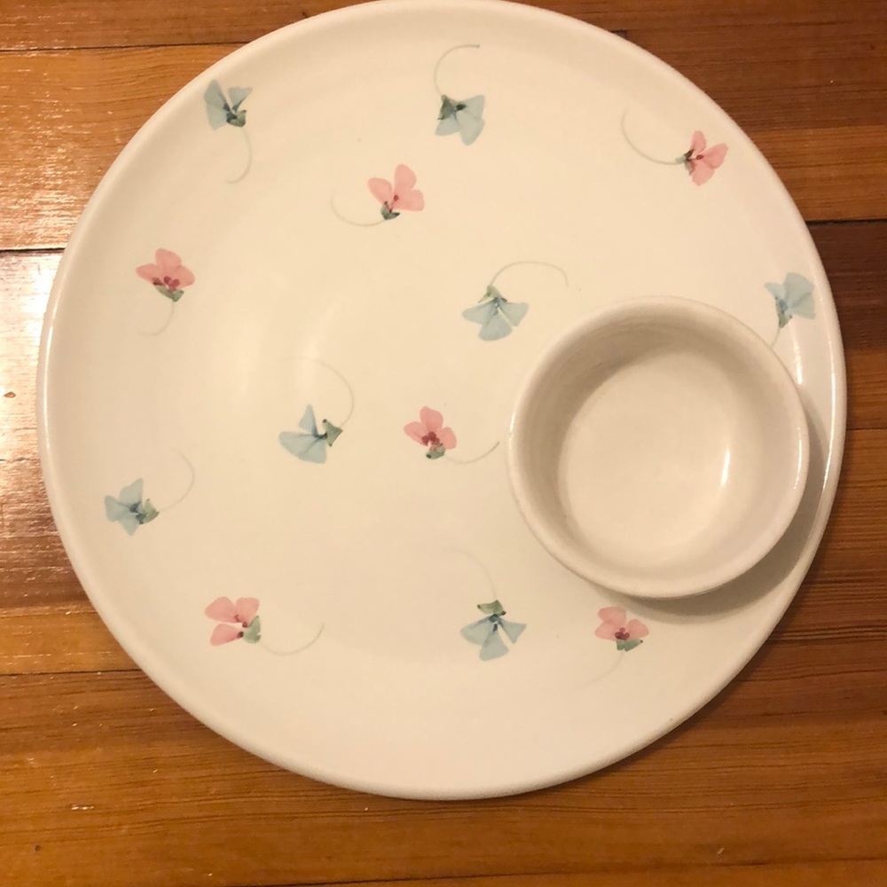 Vintage chip & dip plate